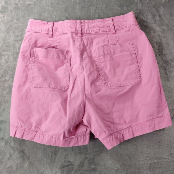 GAP Womens Pink Khaki Shorts 8 Girlfriend Fit Mid Rise‎ Casual Summer Classic - Picture 6 of 10